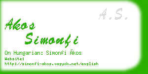 akos simonfi business card