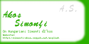 akos simonfi business card